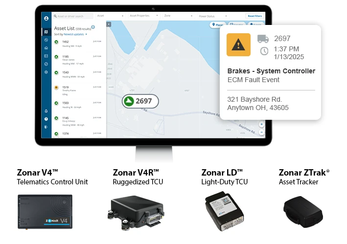 Zonar Ground traffic control GPS Tracking hardware.